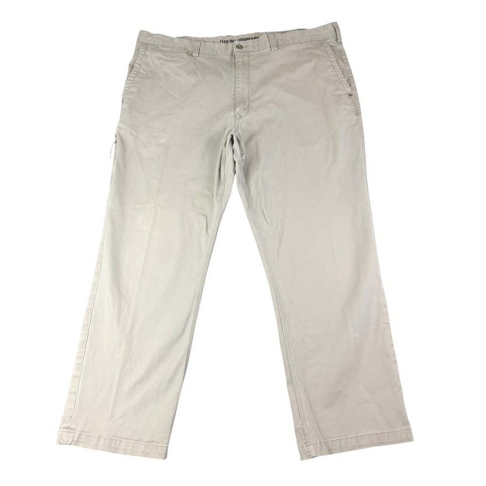 Duluth Trading Co 44x32 Tan Flex Ballroom Khakis Straight Leg Stretch Work Pants